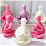ZwaitL Moule flexible en silicone en forme de tortue pour bougies parfumées pour aromathérapie, décoration faite à la main