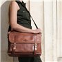 SID & VAIN Serviette Ordinateur Eton | Compartiment 15" Laptop Cuir véritable | Cartable Porte-Document attaché-Case XL Grand Ho