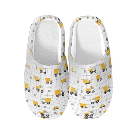 NNCSNE Tracteur véhicule de construction Chaussons en coton chaud Maison Pantoufles antidérapantes en coton Pantoufles Maison Hô
