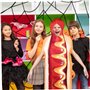 XJKLBYQ Costume de hot-dog d'Halloween pour enfants, costume de hot-dogs enfants, sans manches réalistes et drôles, costumes rob