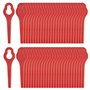 Lot de 50 lames en plastique PA6 compatibles avec les coupe-bordures Ferrex