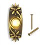 Morain Bouton de sonnette lumineux à LED en laiton dur - Bouton poussoir - Sonnette murale