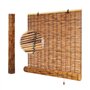 Store Enrouleur Bambou Exterieur Terrasse Store Roseau Naturel Imperméables Intimité 70% D'occultation 50 55 60 70 80 90 100 110