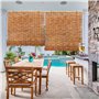 Store Enrouleur Bambou Exterieur Terrasse Store Roseau Naturel Imperméables Intimité 70% D'occultation 50 55 60 70 80 90 100 110