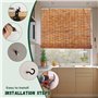 Store Enrouleur Bambou Exterieur Terrasse Store Roseau Naturel Imperméables Intimité 70% D'occultation 50 55 60 70 80 90 100 110