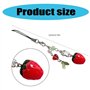AIRHSKWI Pendentif en forme de fraise - Perles colorées - Porte-clés détachable pour téléphone portable - Décoration de sac - Bi