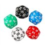 Riiichflowshop 5 pièces/Paquet dés acryliques 30 Faces D30 diverses Couleurs Sculpture dés polyédriques pour Club Party Famille
