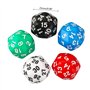 Riiichflowshop 5 pièces/Paquet dés acryliques 30 Faces D30 diverses Couleurs Sculpture dés polyédriques pour Club Party Famille 