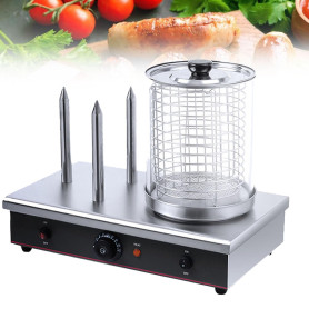 Cashwise Machine à Hot-Dog Commerciale Machine électrique Toother Toaster en Acier Inoxydable Machine de Saucisse Hot-Dogs Covis