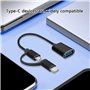 Ksikdeg Câble adaptateur USB C vers USB 3.0 rapide pour transfert de données USB C mâle vers USB A femelle OTG convertisseurs po