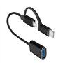 Ksikdeg Câble adaptateur USB C vers USB 3.0 rapide pour transfert de données USB C mâle vers USB A femelle OTG convertisseurs po