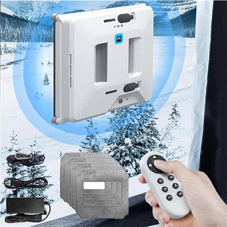 RayGenius Robot Nettoyeur De Vitres Double PulvéRisation d'eau