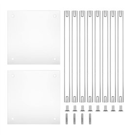 Duyeuau Présentoir rectangulaire élégant en acrylique pour fleurs de mariage