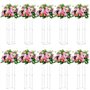 Duyeuau Présentoir rectangulaire élégant en acrylique pour fleurs de mariage, décorations de fête, centres de table
