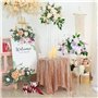 Duyeuau Présentoir rectangulaire élégant en acrylique pour fleurs de mariage, décorations de fête, centres de table
