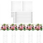Duyeuau Présentoir rectangulaire élégant en acrylique pour fleurs de mariage, décorations de fête, centres de table