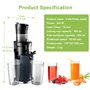 Machine À Mastication Lente À Vis Unique avec Tasse À Jus De 800 ML Et Tas