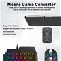 Gaeirt Ensemble Clavier et Souris de Jeu à Une Main, Clavier Filaire PUBG 35 Touches et Souris de Jeu avec Rétroéclairage RVB, S