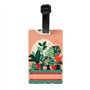 Étiquettes à bagages d'intérieur avec impression de plantes vertes en pot - Identifiants d'identification avec couverture de con