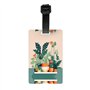 Petites étiquettes à bagages imprimées de plantes vertes de dessin animé – Identifiants d'identification avec couverture de conf