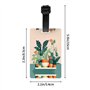 Petites étiquettes à bagages imprimées de plantes vertes de dessin animé – Identifiants d'identification avec couverture de conf