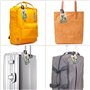 Petites étiquettes à bagages imprimées de plantes vertes de dessin animé – Identifiants d'identification avec couverture de conf