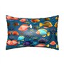 Taie d'oreiller en satin avec impression de poissons de récif sous-marin 50