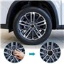 THJKCVSD 4 pièces Cache Moyeux, pour Peugeot 207 307 407 308 607 508 3008 2008 (60mm) Centre de Jante Capuchons Moyeu Roue Bouch