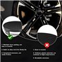THJKCVSD 4 pièces Cache Moyeux, pour Peugeot 207 307 407 308 607 508 3008 2008 (60mm) Centre de Jante Capuchons Moyeu Roue Bouch
