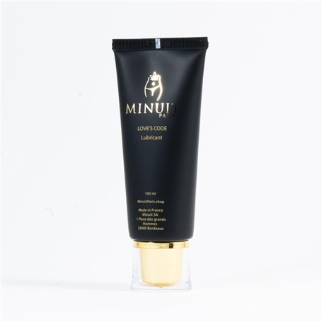 Minuit Paris Love's Code - Lubrifiant Intime à l'Eau - 100ml - Avec Algue Rouge & Gomme d'Acacia - Parfum Mirabelle Vanille - Hy