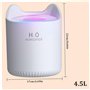 Humidificateur pour chambre bébé chambre 4.5l Humidificateur à air calme avec lumière nocturne 2 buses automatique Arrêt USB Bur