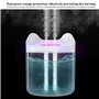 Humidificateur pour chambre bébé chambre 4.5l Humidificateur à air calme avec lumière nocturne 2 buses automatique Arrêt USB Bur