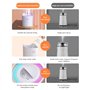 Humidificateur pour chambre bébé chambre 4.5l Humidificateur à air calme avec lumière nocturne 2 buses automatique Arrêt USB Bur