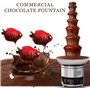 Fontaines à chocolat, Fontaine à chocolat Machine à fondue au chocolat électrique à 5 niveaux en acier inoxydable 304 facile à a