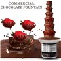 KANGKKAI Fontaines à Chocolat, Fontaine à Chocolat Commerciale à 6 Niveaux, fondoir à Chocolat Automatique, fondoir à Sauce régl