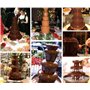 Fontaines à chocolat, Fontaine à chocolat commerciale à 5 niveaux, machine électrique à fondue au chocolat en acier inoxydable, 