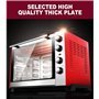 Grille-Pain, Grill et Presse, Mini four électrique à convection 60 L avec plaque de cuisson, grille et brochette rotative (100-2