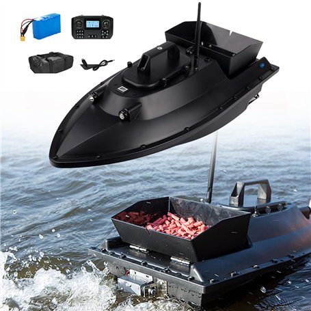 Bateau amorceur peche GPS 12 V avec batterie 18 000 mAh + sac de bateau + USB (décrochage électromagnétique) Retour automatique