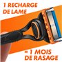 Gillette Fusion5 Recharges De Lames De Rasoir Pour Homme, 4 Recharges De Lames
