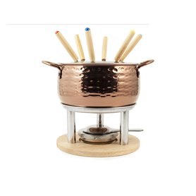 Home 9830100 Rose Service à Fondue 11 pièces pour 6 Personnes en Acier Inoxydable 18/10