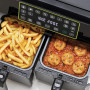 Ariete 4623 Airy Fryer Dual Friteuse à air avec double panier, 1700 W, capacité 8 L, 3 fonctions de cuisson, panneau numérique L