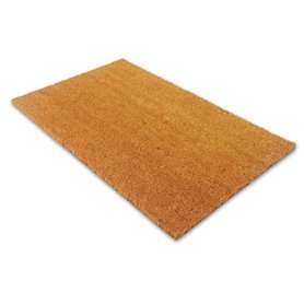 Comart - Paillasson en coco - 40 x 60 cm - Tapis pour entrée intérieure et extérieure - Sèche-cheveux anti-pluie avec fond en PV