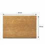 Comart - Paillasson en coco - 40 x 60 cm - Tapis pour entrée intérieure et extérieure - Sèche-cheveux anti-pluie avec fond en PV