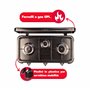 ARDES - AR1FG03 Cuisinière à gaz d'extérieur GPL Portable pour le camping 3 brûleurs avec couvercle en acier peint en noir - Cla
