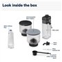 De'Longhi Rivelia EXAM440.55.G, Machine À Café Grain Automatique, Grains Fraîchement Moulus, Bac à Grains Interchangeable, Caraf