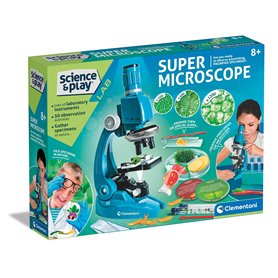 Clementoni - Kit de Super Microscope : kit d'expériences scientifiques pour Enfants