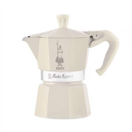Bialetti Cafetière Moka 3 tasses - Collection Winter Wonderland - Couleur crème