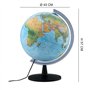 Tecnodidattica - GIGAGLOBO 40 | Globe Lumineux et Pivotant | Cartographie Physique et Politique | Textes en Italien | Grande Tai