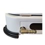 Réchaud gaz portable 2 feux 2600W Blanc laqué Couvercle Plaque de cuisson KEMPER