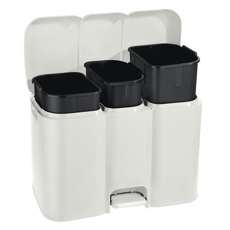 Tontarelli Poubelle différenciée Patty Blanche 13 + 8 + 12 litres